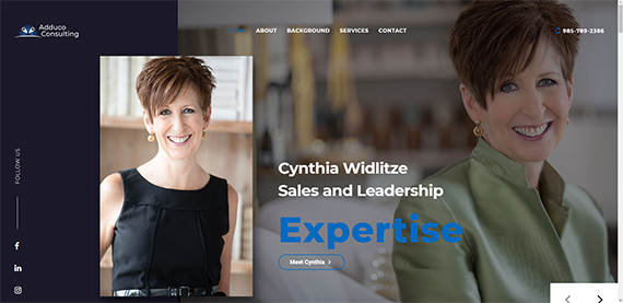 Cynthia Widlitze Landing Page Screenshot